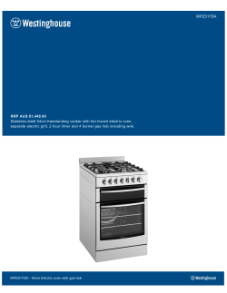 Stainless steel 54cm freestanding cooker with fan forced
