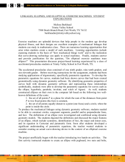 LINKAGES, ELLIPSES, AND ELLIPTICAL EXERCISE MACHINES