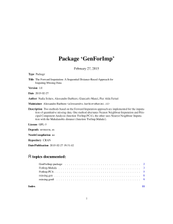 Package `GenForImp`