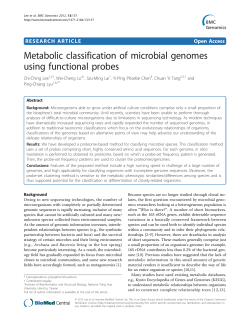 Metabolic classification of microbial genomes using functional
