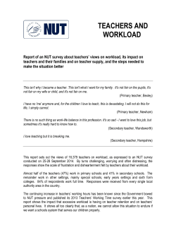 teachers and workload