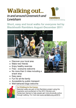 Short, easy and local walks for everyone led by Blackheath