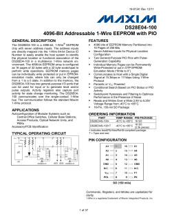 DS28E04-100 4096-Bit Addressable 1
