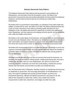 DRAFT 2017 State Party Platform