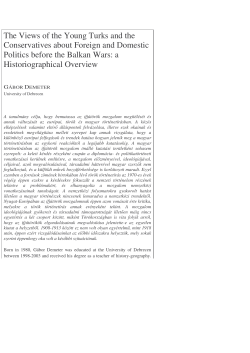 The Views of the Young Turks and the Conservatives about Foreign