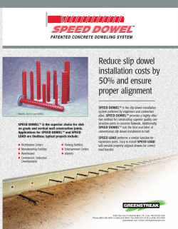 Reduce slip dowel installation costs by 50% and ensure proper
