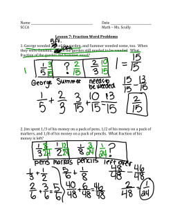 SCCA Math &ndash; Ms. Scully Lesson 7: Fraction