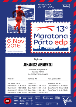 diploma - Maratona do Porto