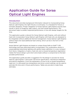 Application Guide for Soraa Optical Light Engines