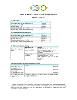 TABLE OF CONTENTS - Capital Markets and Securities Authority