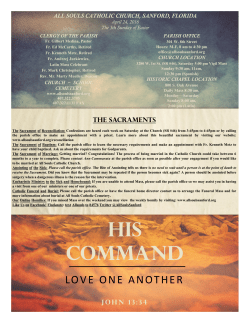 HIS COMMAND - All Souls Catholic Church