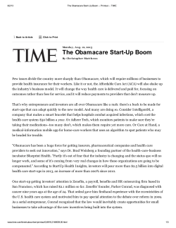 The Obamacare Start-Up Boom