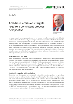 Ambitious emissions targets require a consistent process perspective
