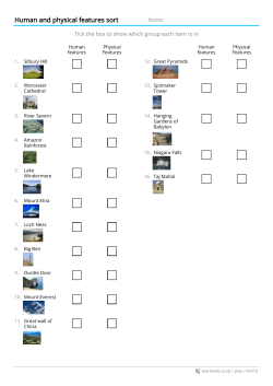 Human and physical features sort