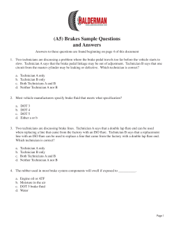 (A5) Brakes Sample Questions and Answers