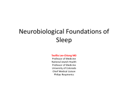 Neurobiological Foundations of Sleep