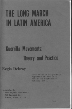 THE LONG MARCH IN LATIN AMERICA