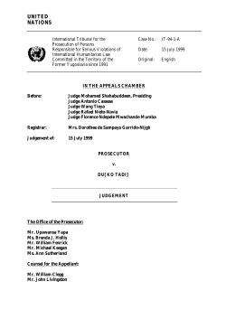 Case No. IT-94-1-A - International Criminal Tribunal for the former