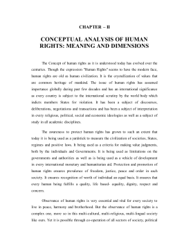 conceptual analysis of human rights: meaning and