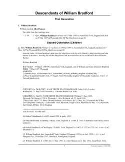 Descendants of William Bradford