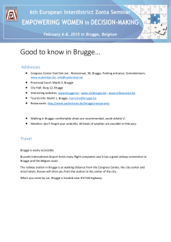 Good to know in Brugge&hellip;