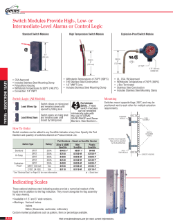 Switch Modules Provide High-, Low- or Intermediate
