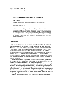 QUANTIZATION OF NON-ABELIAN GAUGE THEORIES VN GRIBOV