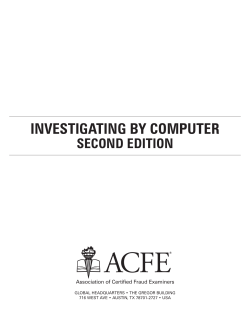 INvEStIGAtING BY COmPutER - Association of Certified Fraud