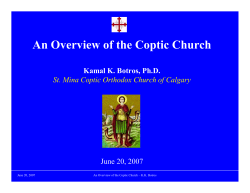 An Overview of the Coptic Church