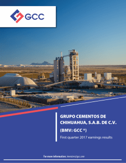 grupo cementos de chihuahua, sab de cv (bmv: gcc *)