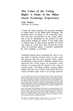 The Value of the Voting Right - The University of Chicago Booth