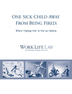 One Sick Child Away From Being Fired