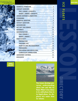 Ice Floats - MESSENGER Education