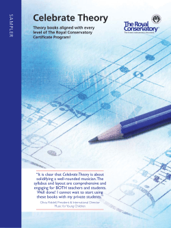 Celebrate Theory - The Royal Conservatory of Music