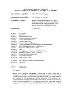 conflict of interest - Georgia State University