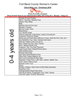 Client Wish List - Christmas 2016