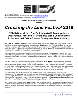(FIAF) Crossing the - Crossing the Line Festival