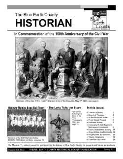 historian - Blue Earth County Historical Society