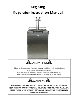 Keg King Kegerator Instruction Manual
