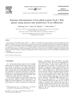 Structure determination of low-alkali