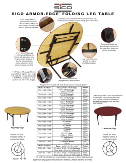 Armor Edge Folding Leg Table Brochure