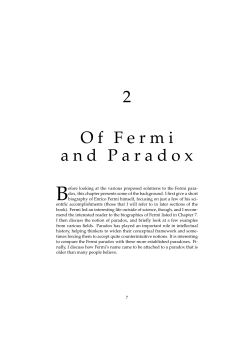 2 Of Fermi and Paradox