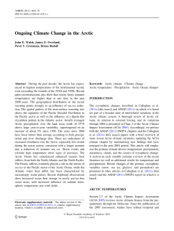 Ongoing Climate Change in the Arctic