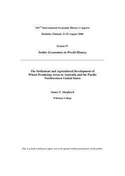 Settler Economies in World History