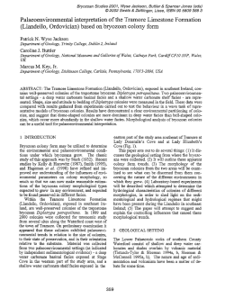 Palaeoenvirorunental interpretation of the Tramore Limestone