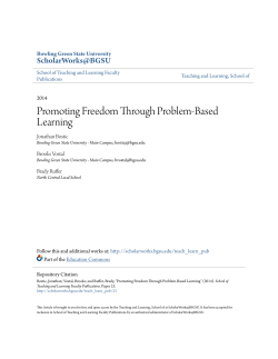 Promoting Freedom Through Problem