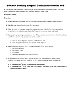 Summer Reading Project Guidelines&mdash;Grades 6-8