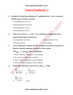 Chemical Equilibrium - Sakshieducation.com