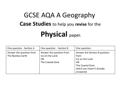 GCSE Geography - Oaklands Catholic School