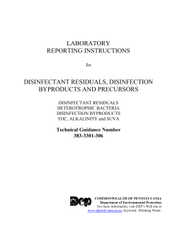 laboratory reporting instructions disinfectant residuals, disinfection